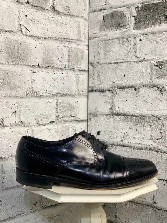 Florsheim Oxford Mens 8.5 D Black Leather Lace Up Brogue Cap Toe Dress Shoes main image 5